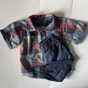 Ben Sherman Boys Plaid 2 Piece Outfit Size 12M